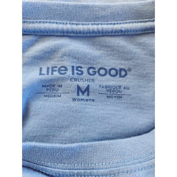 Life is Good Holiday Flowers Cotton Tee, Short sleeve Graphic Crew Neck T-Shirt - Picture 8 of 8